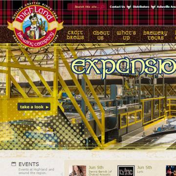 Highland Brewing website screenshot